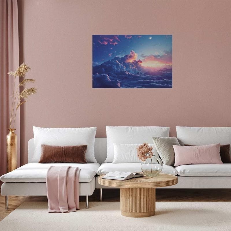 Poster - Night Concert in the Mountains: Clouds Illuminated by the Last Rays of the Sun - 7