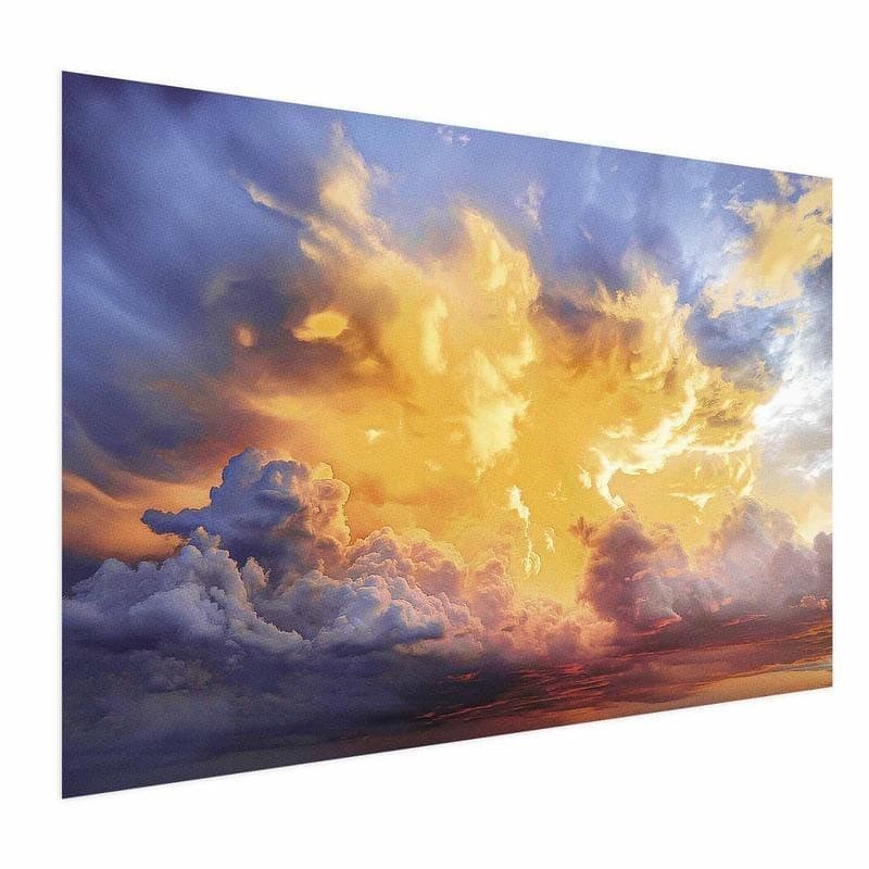 Poster - Beautiful Sunset - clouds in warm shades - 15