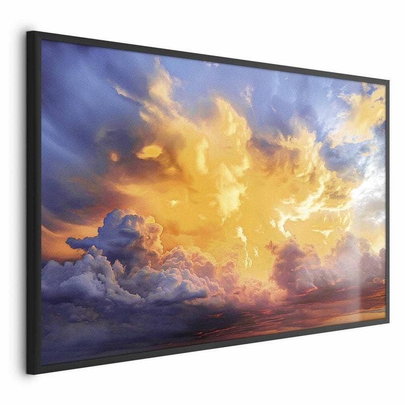 Poster - Beautiful Sunset - clouds in warm shades - 17