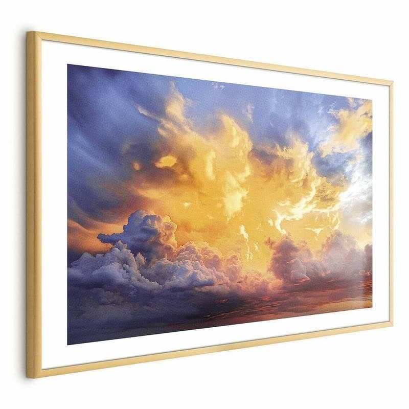 Poster - Beautiful Sunset - clouds in warm shades - 19