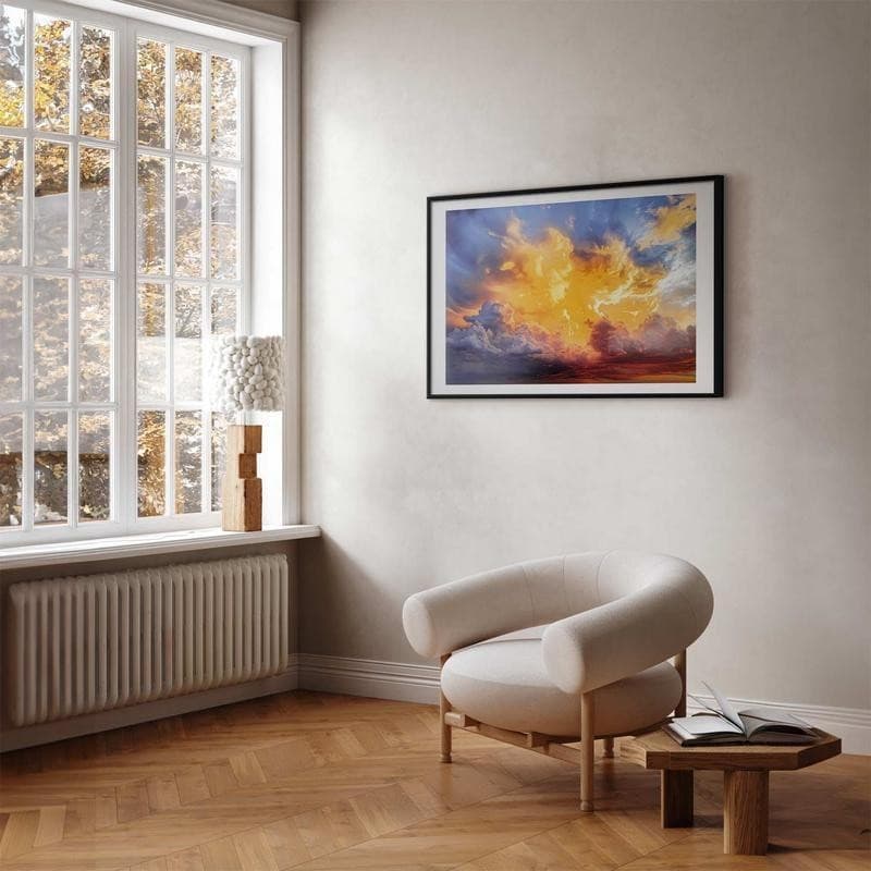 Poster - Beautiful Sunset - clouds in warm shades - 11