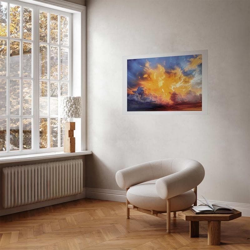 Poster - Beautiful Sunset - clouds in warm shades - 12