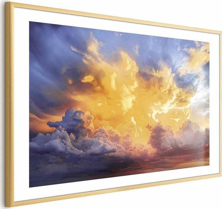 Poster - Beautiful Sunset - clouds in warm shades - 4