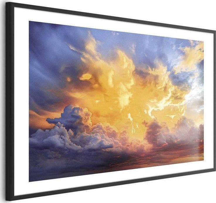 Poster - Beautiful Sunset - clouds in warm shades - 5