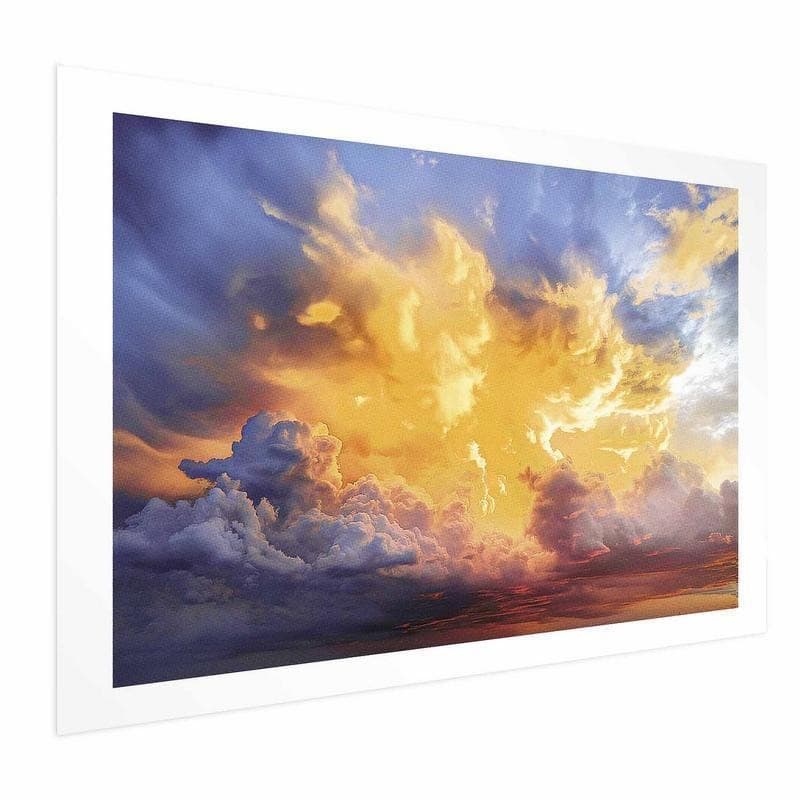 Poster - Beautiful Sunset - clouds in warm shades - 6
