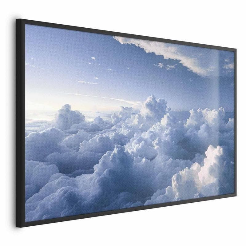 Poster - Aerial Landscapes: Sunbeams Illuminating Puffy Cloud Formations - 15