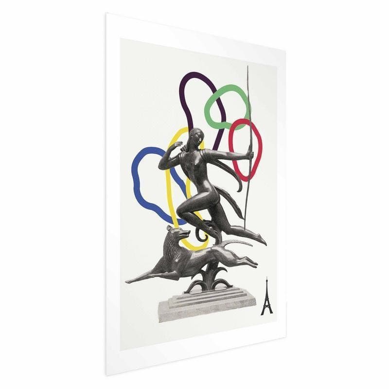 Poster - Collage Graphic - Woman Shooting a Bow - 15