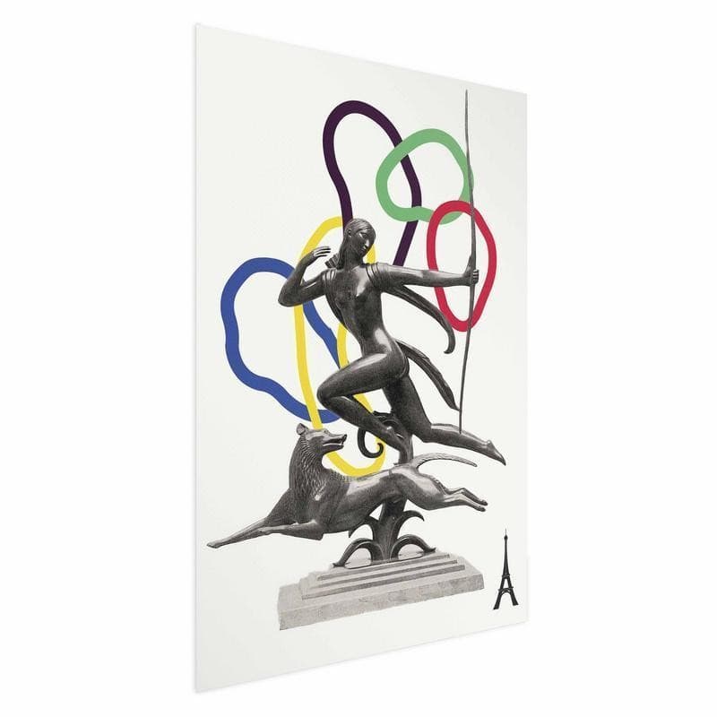 Poster - Collage Graphic - Woman Shooting a Bow - 16
