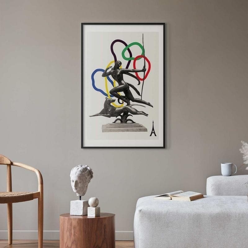 Poster - Collage Graphic - Woman Shooting a Bow - 11