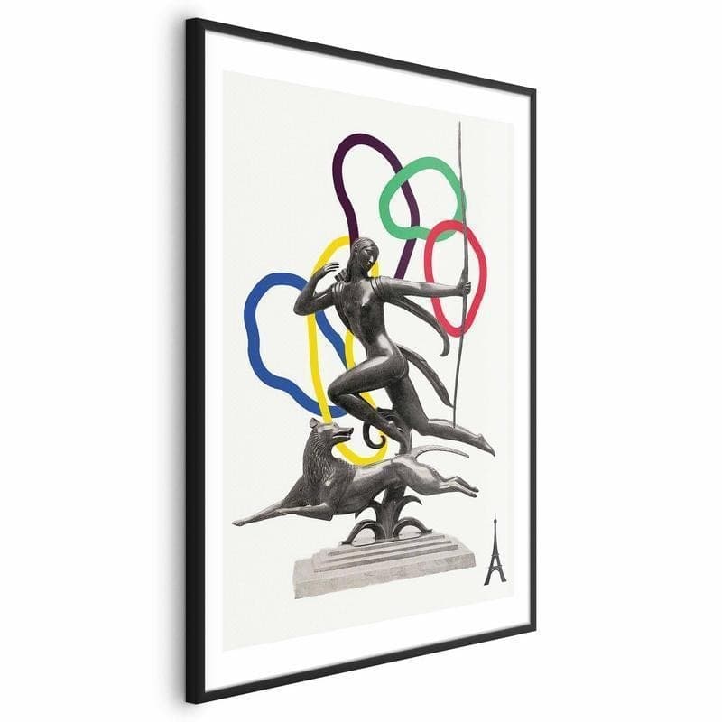 Poster - Collage Graphic - Woman Shooting a Bow - 5