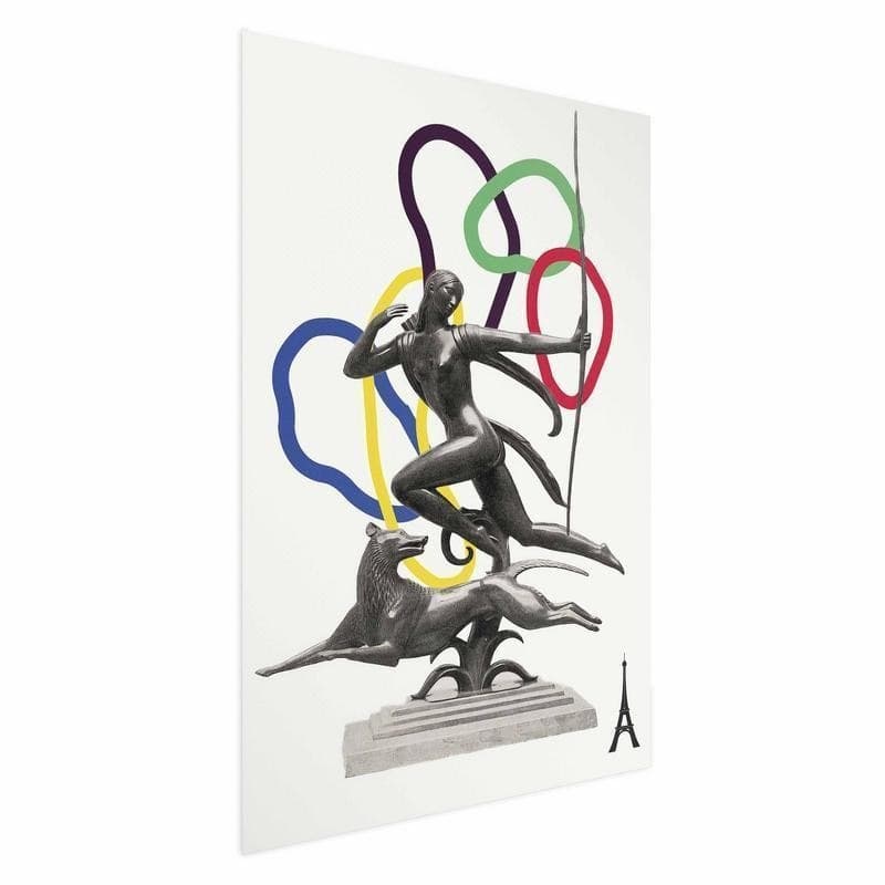 Poster - Collage Graphic - Woman Shooting a Bow - 6
