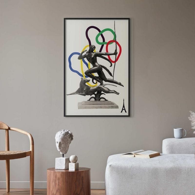 Poster - Collage Graphic - Woman Shooting a Bow - 8