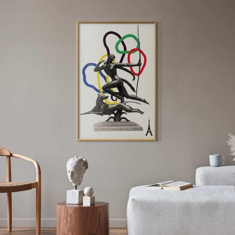 Poster - Collage Graphic - Woman Shooting a Bow - 9