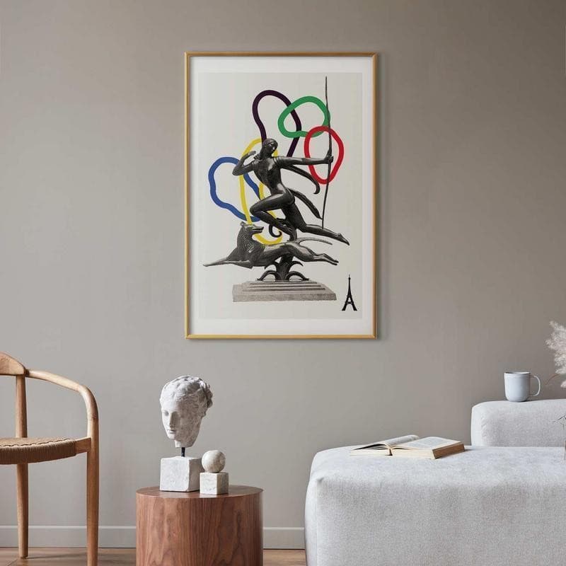 Poster - Collage Graphic - Woman Shooting a Bow - 10