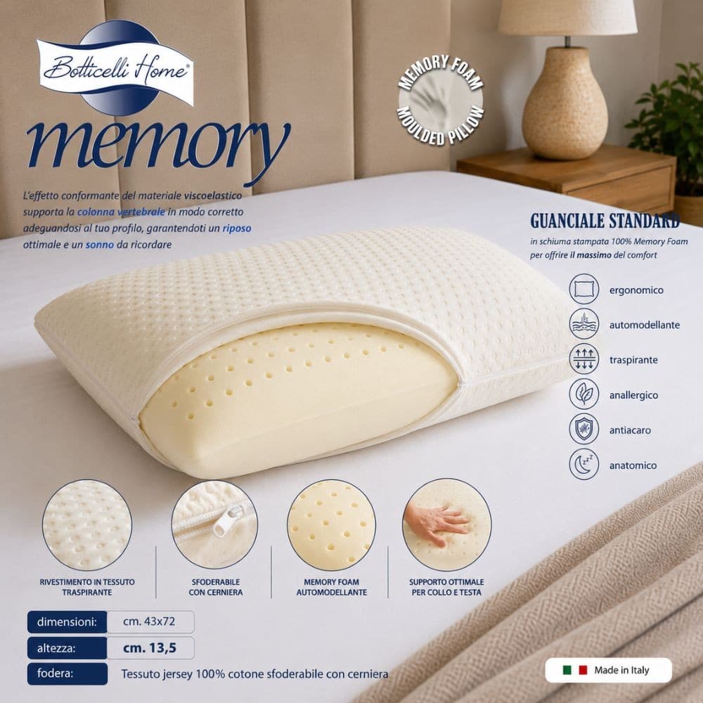 Cuscino per cervicale in memory Botticelli Home - 4