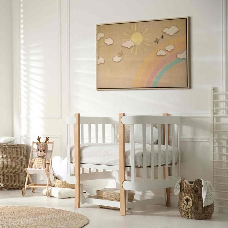 Quadro - Holiday Sky - Sunny Day with a Rainbow and Flying Birds - 11