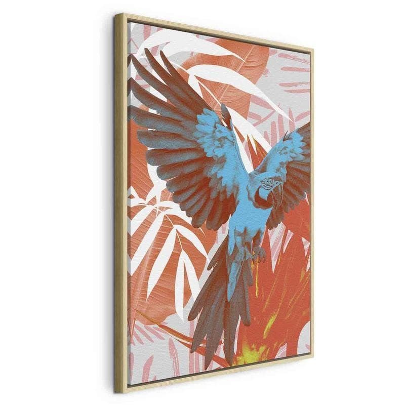 Quadro - Exotic Wings - Parrot Among Abstract Leaf Patterns - 21