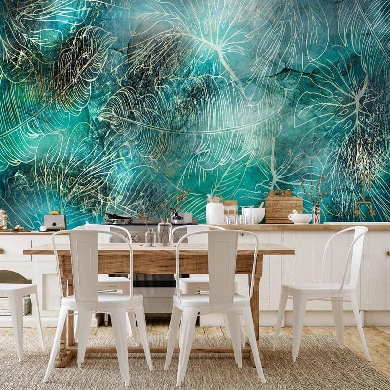 Carta da parati - Turquoise Vegetation - 13
