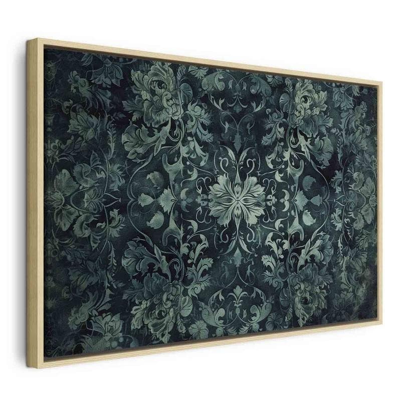 Quadro - Oriental Pattern Carpet: Emerald Ornaments and Worn Patterns - 22