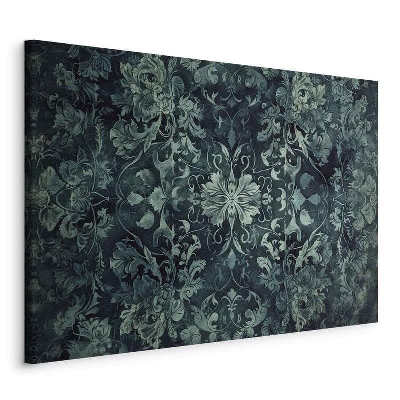 Quadro - Oriental Pattern Carpet: Emerald Ornaments and Worn Patterns - 20