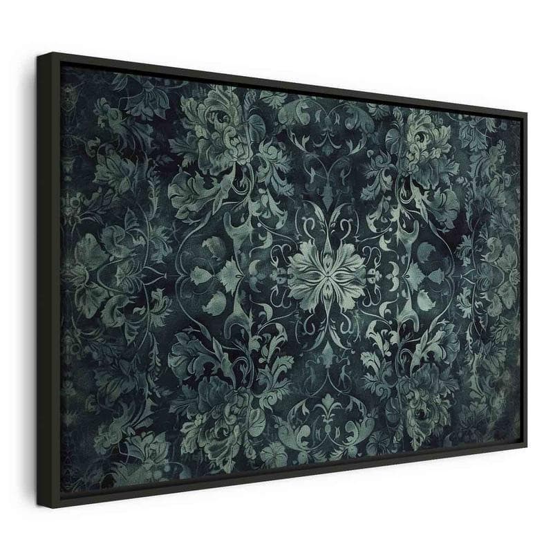 Quadro - Oriental Pattern Carpet: Emerald Ornaments and Worn Patterns - 21
