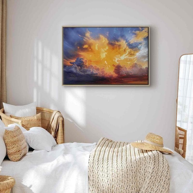 Quadro - Beautiful Sunset - Clouds in Warm Shades - 11