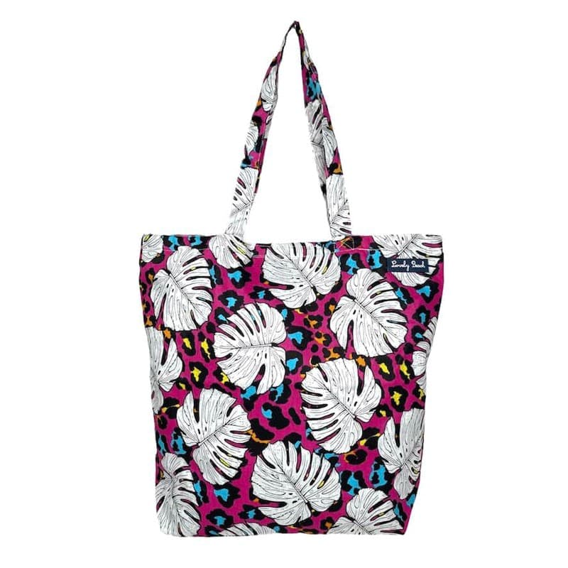 Borsa Mare in Cotone Maculata Fucsia - 2