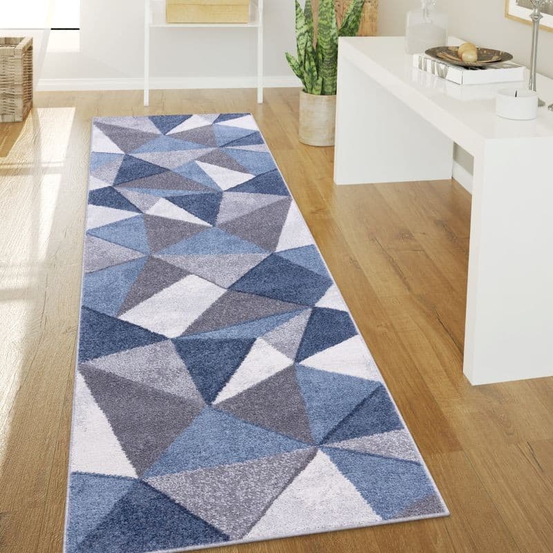 Tappeto arredo moderno a pelo corto Rombi astratti - 8