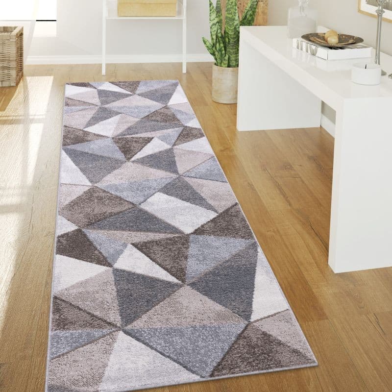 Tappeto arredo moderno a pelo corto Rombi astratti - 9