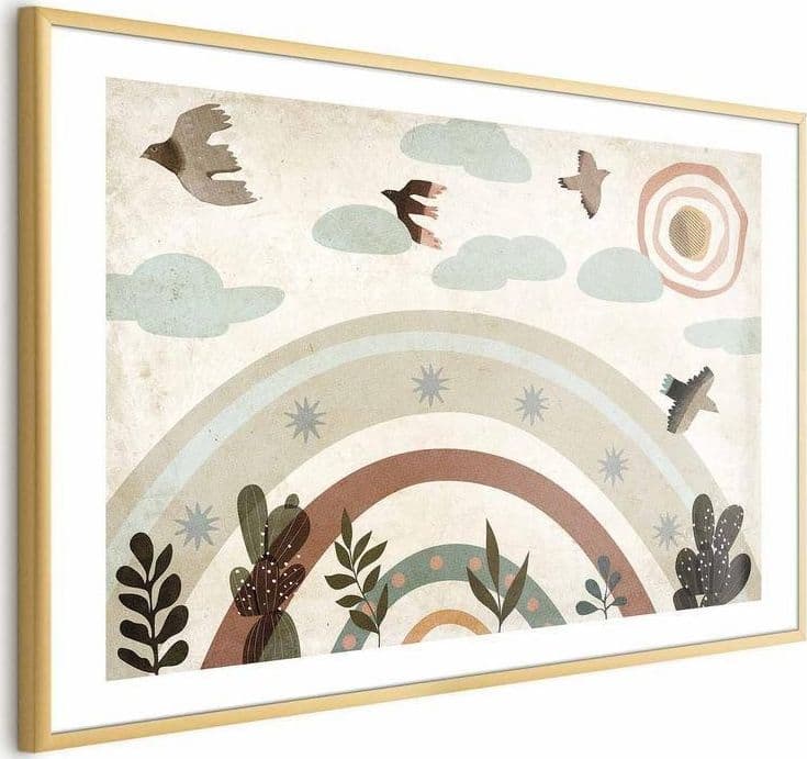 Poster - Rainbow and Birds - 4