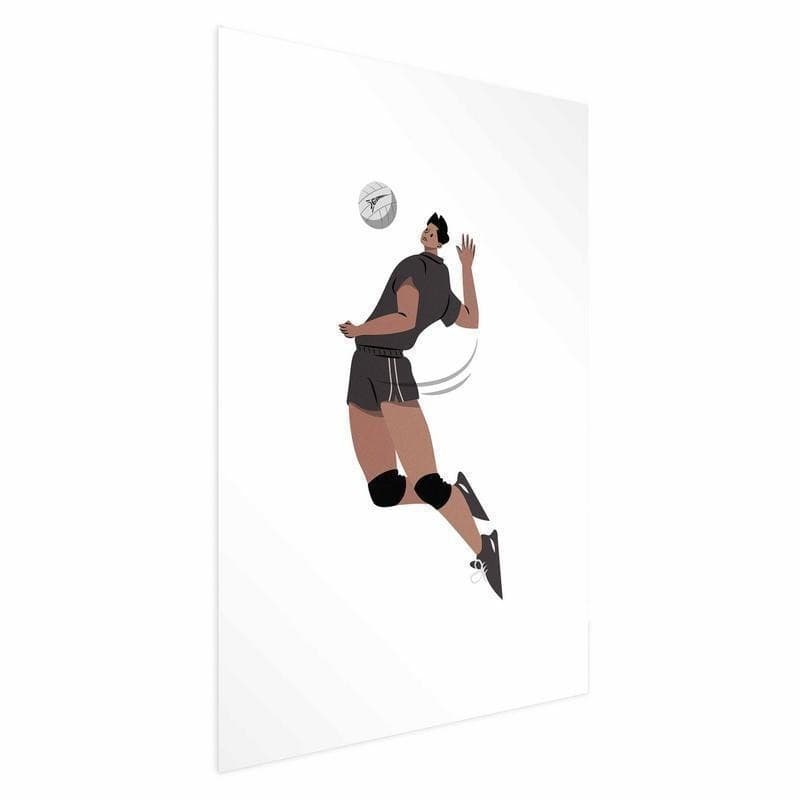Poster - Volleyball Player on a Light Background - Illustration - 15