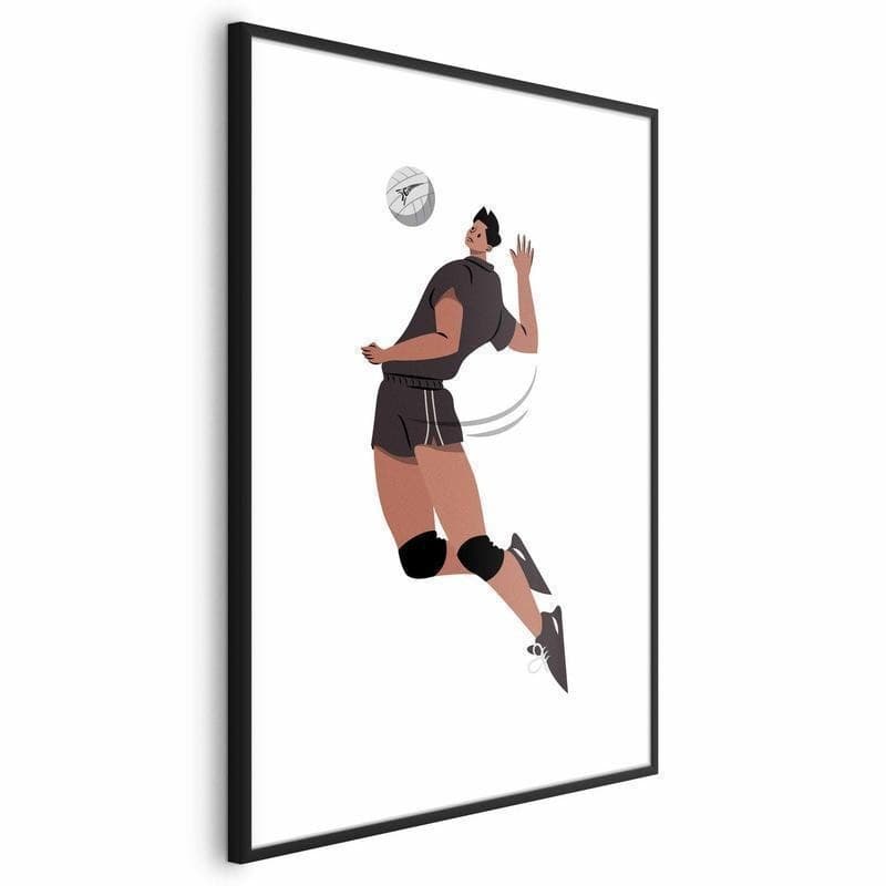 Poster - Volleyball Player on a Light Background - Illustration - 17