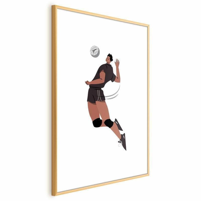 Poster - Volleyball Player on a Light Background - Illustration - 19
