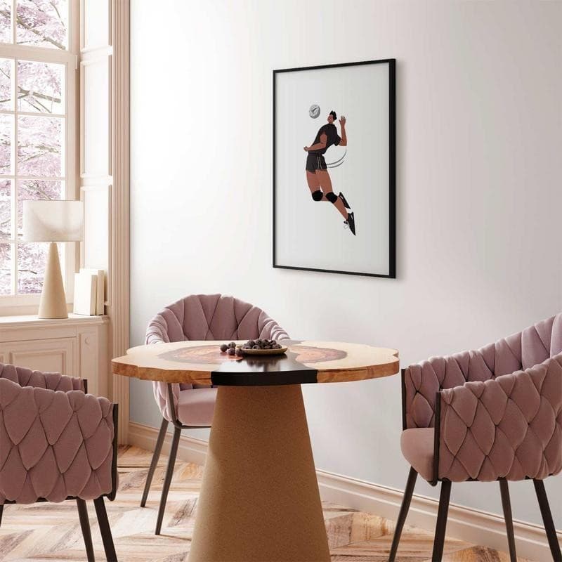 Poster - Volleyball Player on a Light Background - Illustration - 11