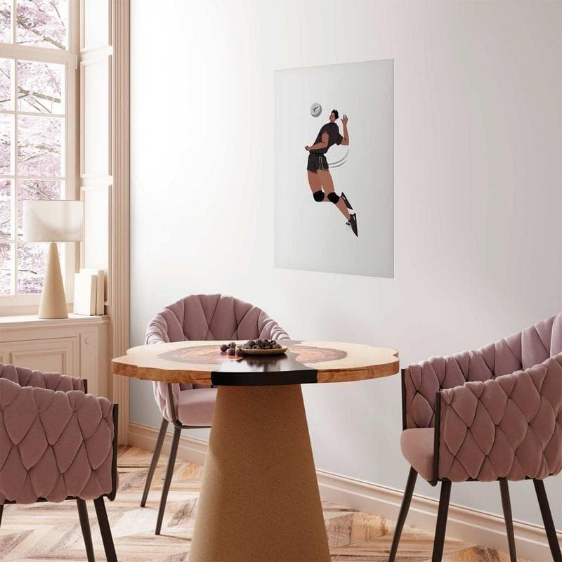 Poster - Volleyball Player on a Light Background - Illustration - 12