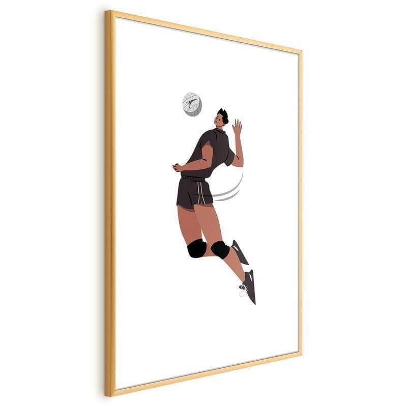 Poster - Volleyball Player on a Light Background - Illustration - 4