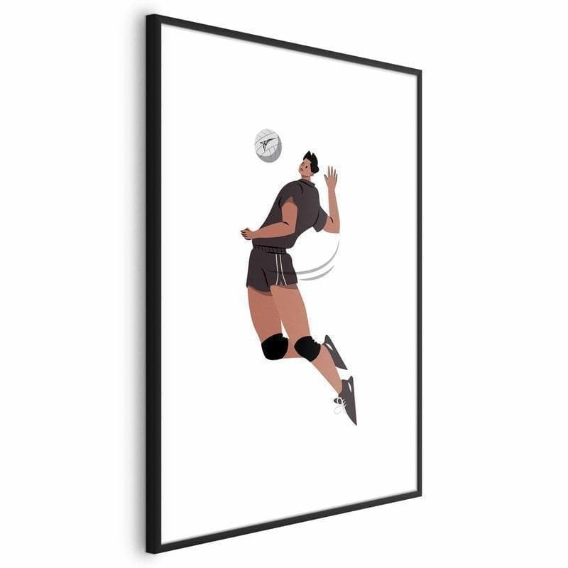 Poster - Volleyball Player on a Light Background - Illustration - 5