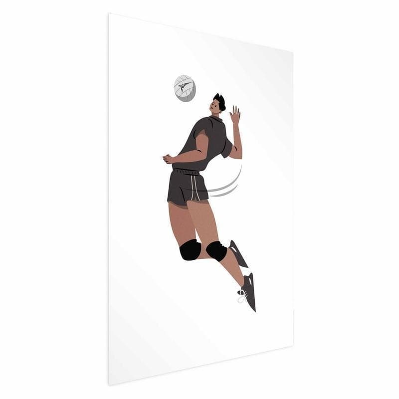 Poster - Volleyball Player on a Light Background - Illustration - 6