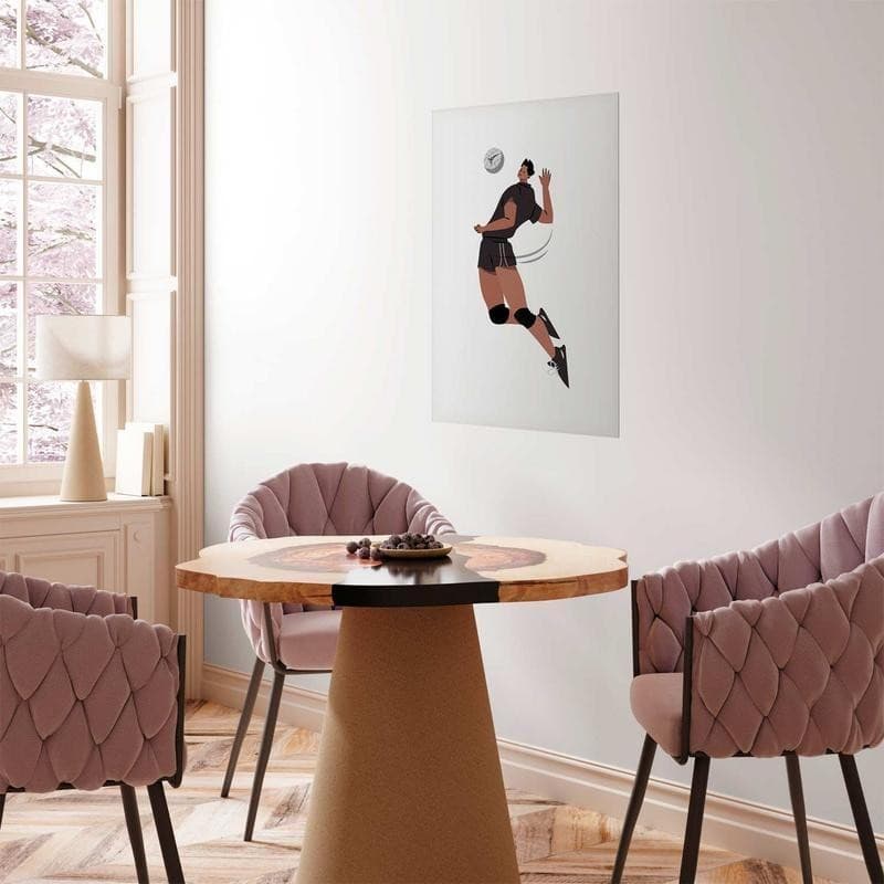Poster - Volleyball Player on a Light Background - Illustration - 7
