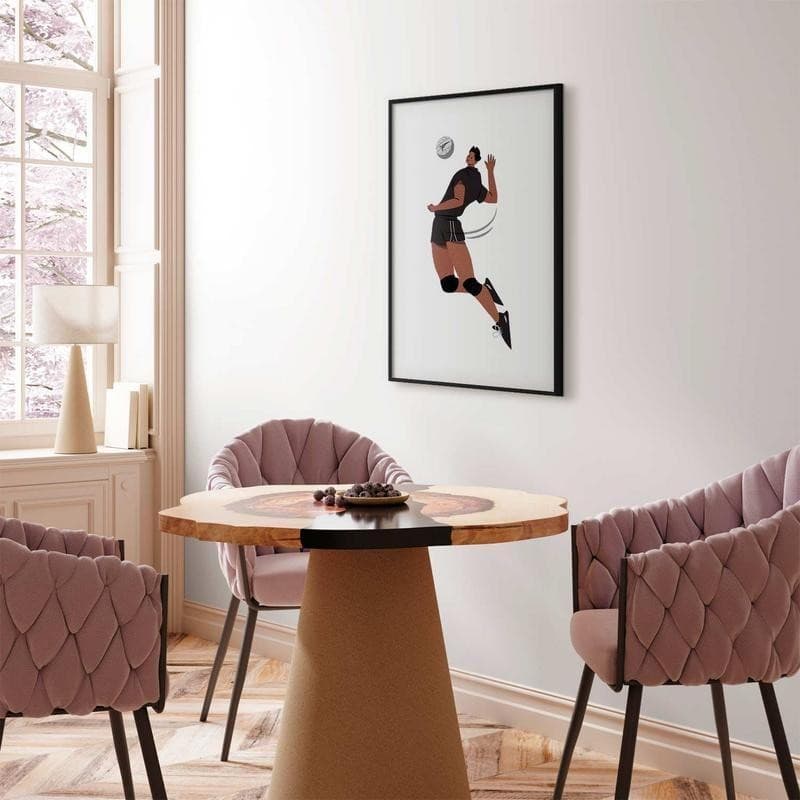 Poster - Volleyball Player on a Light Background - Illustration - 8