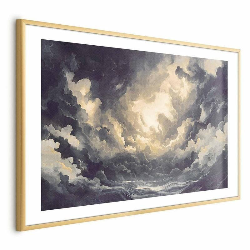 Poster - Epic Play of Light: The Sun Battling for Dominance Over the Clouds - 19