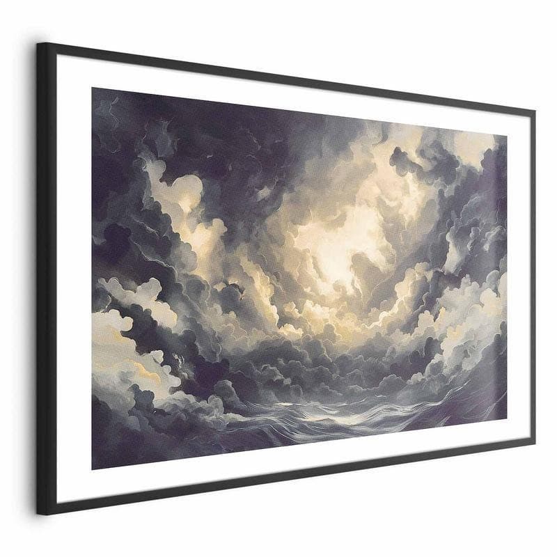 Poster - Epic Play of Light: The Sun Battling for Dominance Over the Clouds - 20