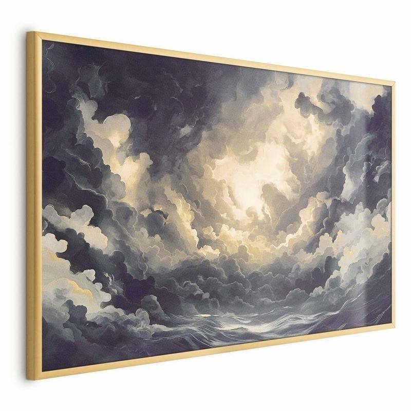 Poster - Epic Play of Light: The Sun Battling for Dominance Over the Clouds - 18