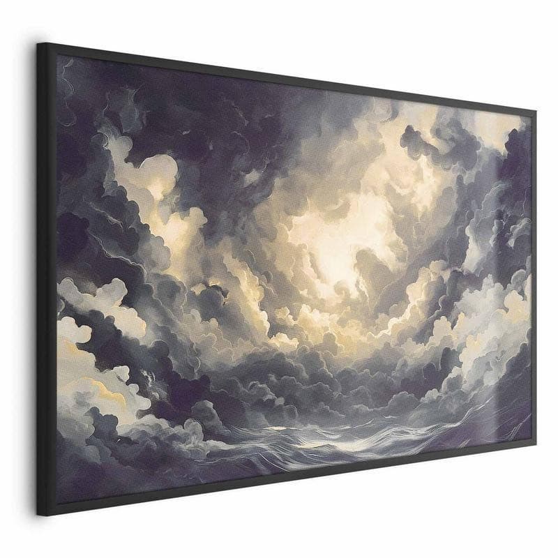 Poster - Epic Play of Light: The Sun Battling for Dominance Over the Clouds - 17