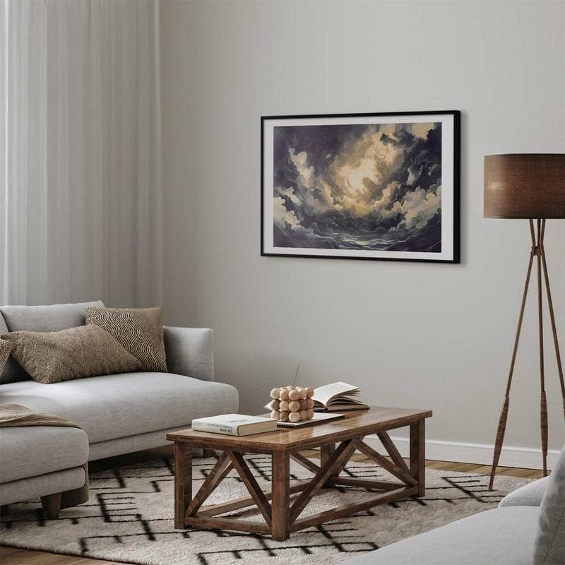 Poster - Epic Play of Light: The Sun Battling for Dominance Over the Clouds - 11