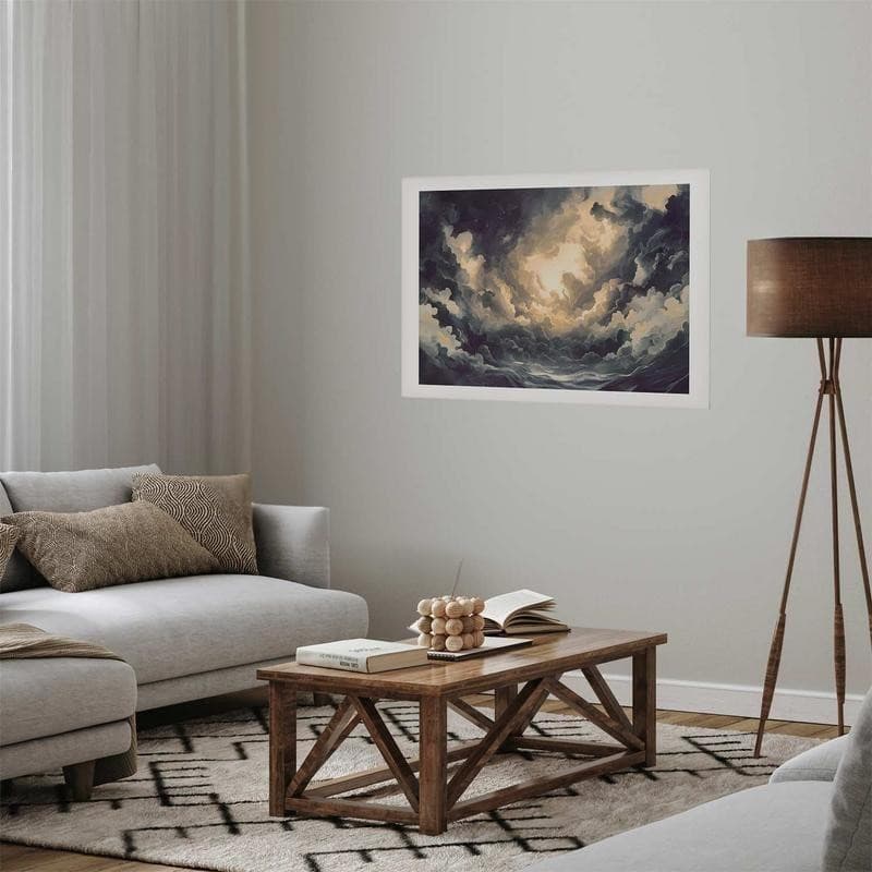 Poster - Epic Play of Light: The Sun Battling for Dominance Over the Clouds - 12