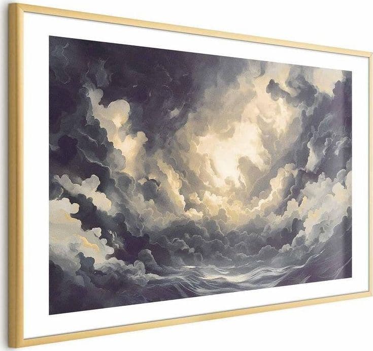 Poster - Epic Play of Light: The Sun Battling for Dominance Over the Clouds - 4