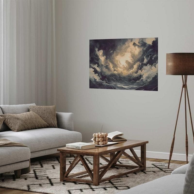 Poster - Epic Play of Light: The Sun Battling for Dominance Over the Clouds - 7