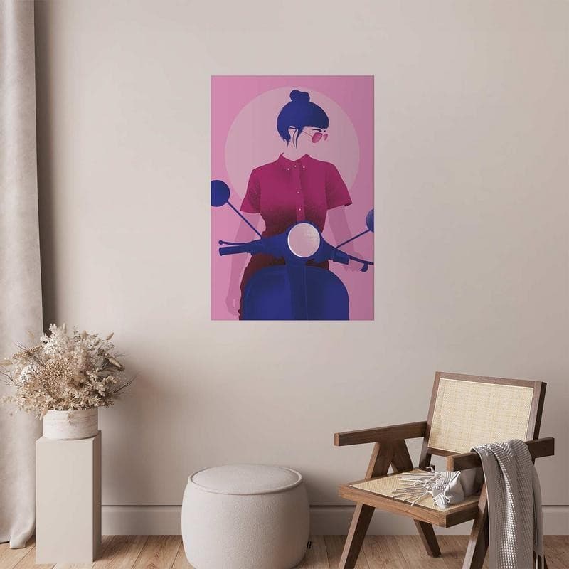 Poster - Woman on a Scooter - 7