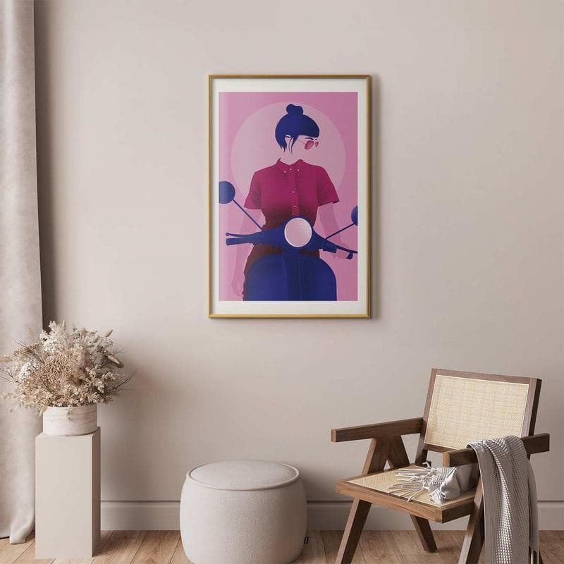 Poster - Woman on a Scooter - 10